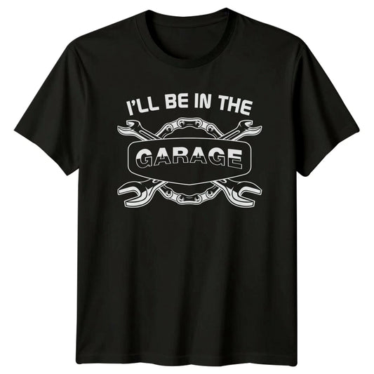 Ill Be In The Garage Mechanic Wrench Chains Auto T-Shirt