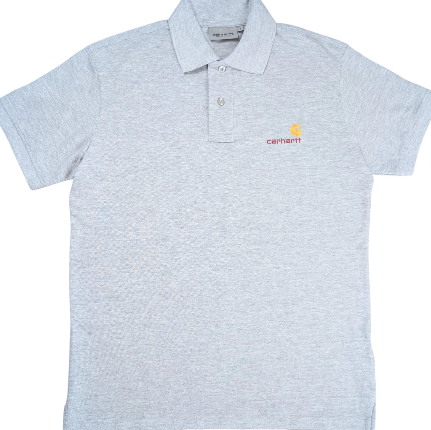 Carhartt WIP Mens Grey Polo Shirt S-L Classic Fit Short Sleeve Mens DNCT02