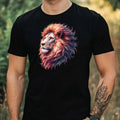 Mens Lion Head Motif Cotton T-Shirt Size XS to 5XL