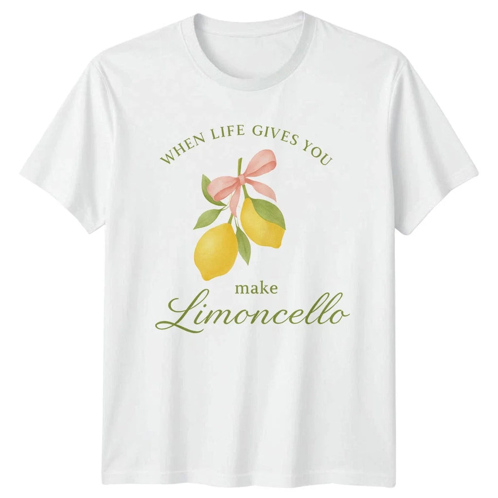 When Life Gives You Make Limoncello Womens T-Shirt Italian Drink Alcohol