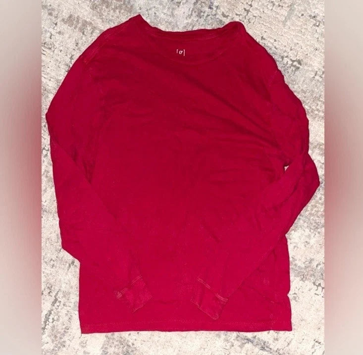 GEORGE RED LONG SLEEVE CREW NECK TEE SHIRT Sz XL
