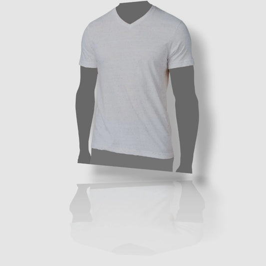 $75 Alfani Men's White Short Sleeve Tee Casual Undershirt V-Neck T-Shirt Size M