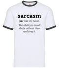 Sarcasm Definition - Mens Ringer - Sarcastic Funny Dictionary Hilarious
