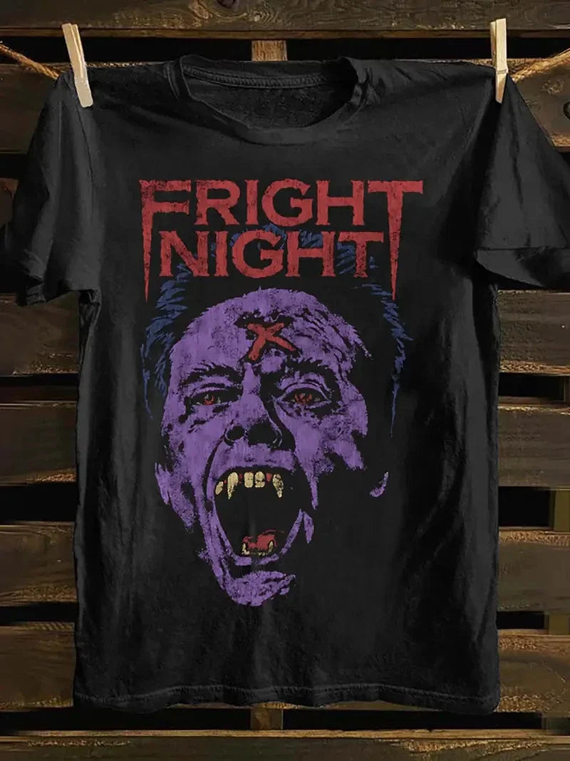 Fright Night" Men's T-Shirt - Vintage Punk Rock Band Inspired, Soft 100% Cotton,