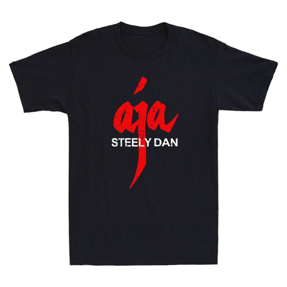 Steely Aja Funny Saying Quote Gift Vintage Men's Short Sleeve T-Shirt Black Tee