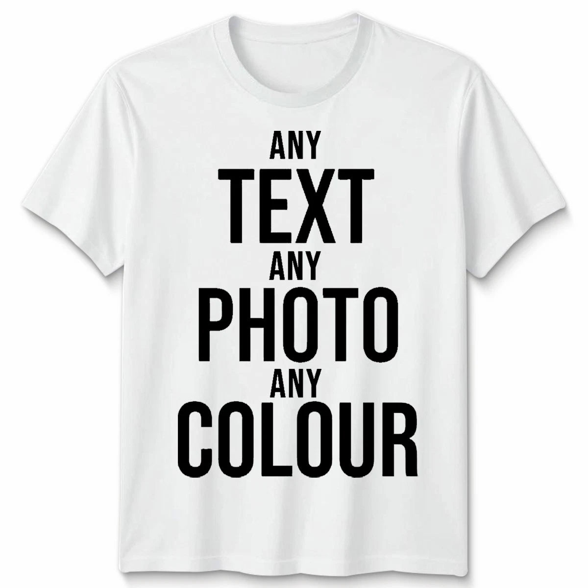 Personalised Unisex T Shirt Custom Name Text Photo Handmade Create Your Own