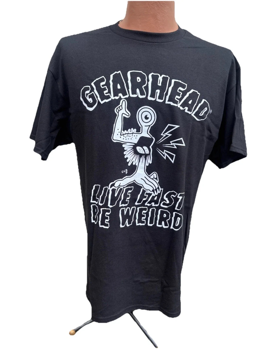 Gearhead Brand Live Fast Be Weird Mens T Shirt Hot Rods Kustom Punk Rock Greaser