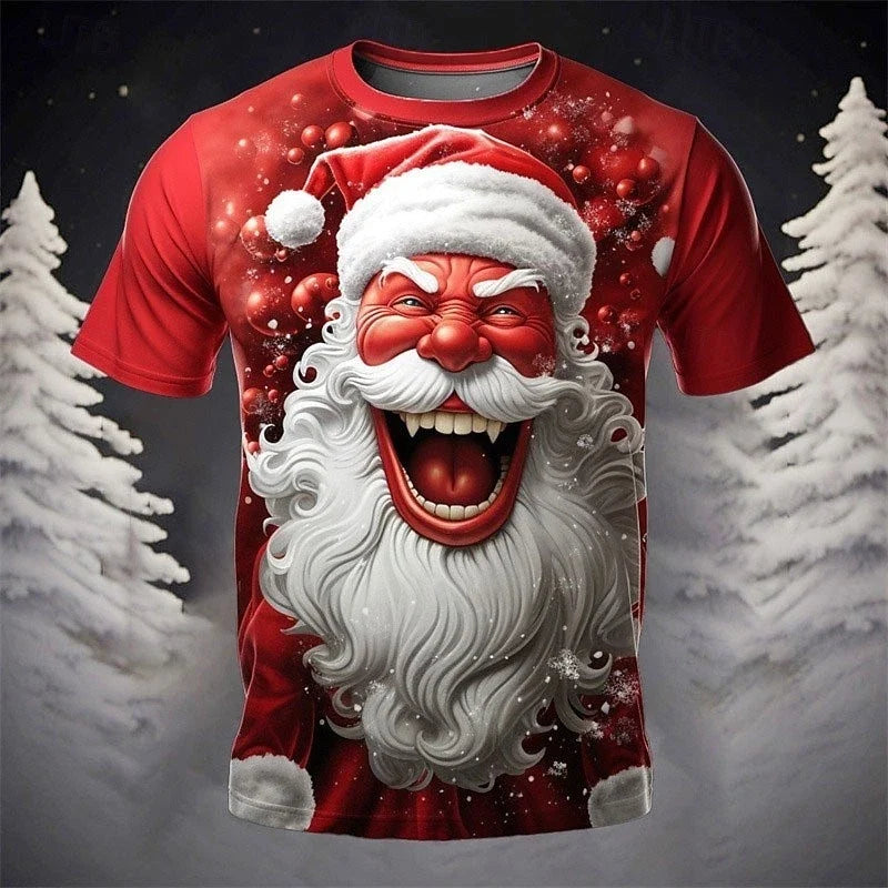 Christmas Men's Santa Claus 3D T-shirts Graphic Santa HS211
