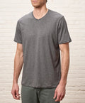 NWOT-Pact-Men’s Organic SoftSpun Essential V-Neck Tee-Med Grey Heather- (LARGE)