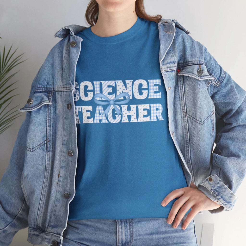 Science Teacher T-Shirt Cute Gift for Her, Biology Chemistry Physics Tee