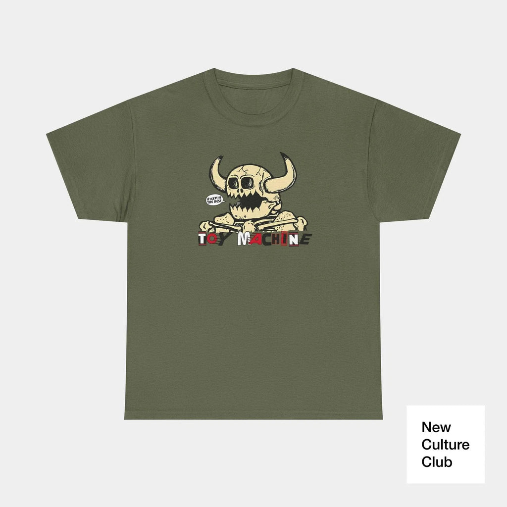 Toy Machine **** the Rest! Skull Classic Skateboarding T Shirt Print