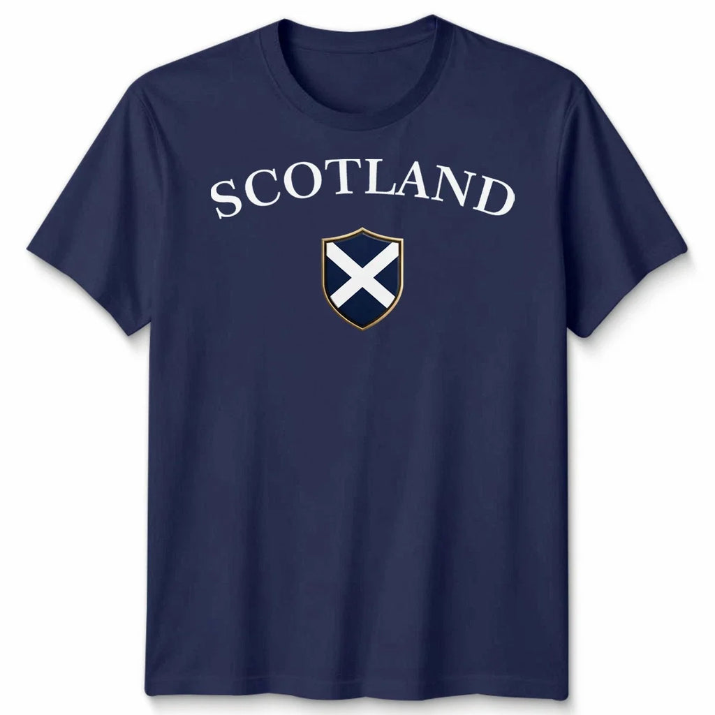 Scotland Flag And Name Unisex T Shirt National Flag Scottish Design Football Top