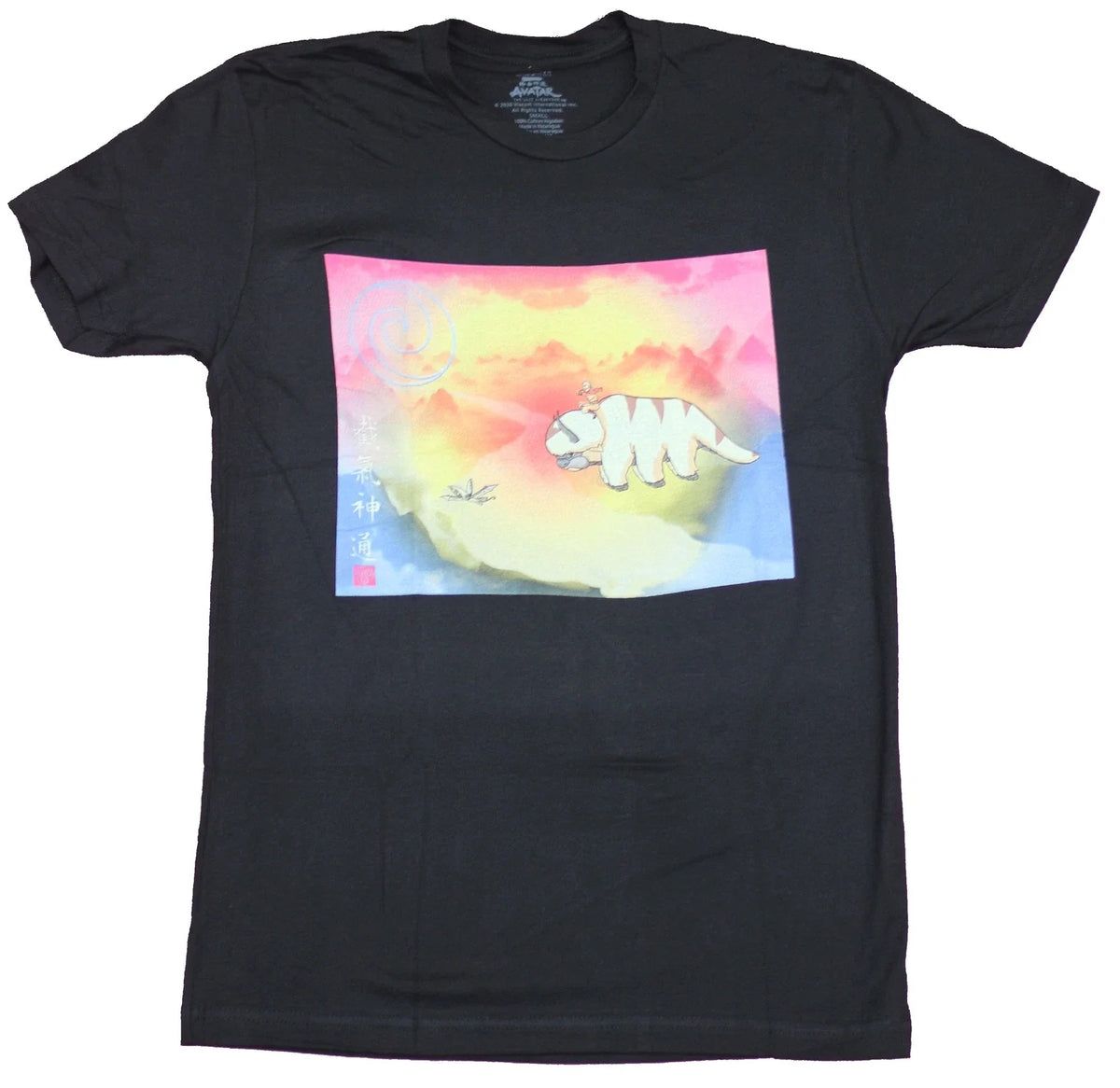 Avatar Last Airbender Adult New T-Shirt  - Flying Bison Rainbow Colors Pic