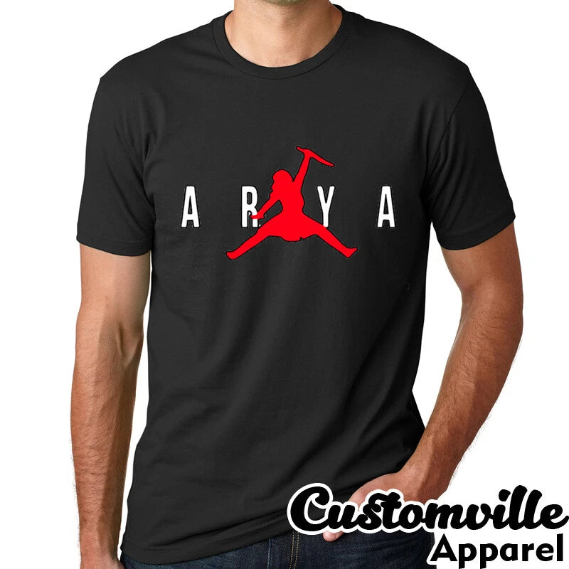 ARYA Jumpman Jordan style Mens Unisex 420 GOT Funny stark dagger fans T shirt