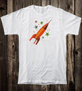 Retro Novelty Tee T Shirt Vintage Mid Century Art Atomic Rocket Ship #4