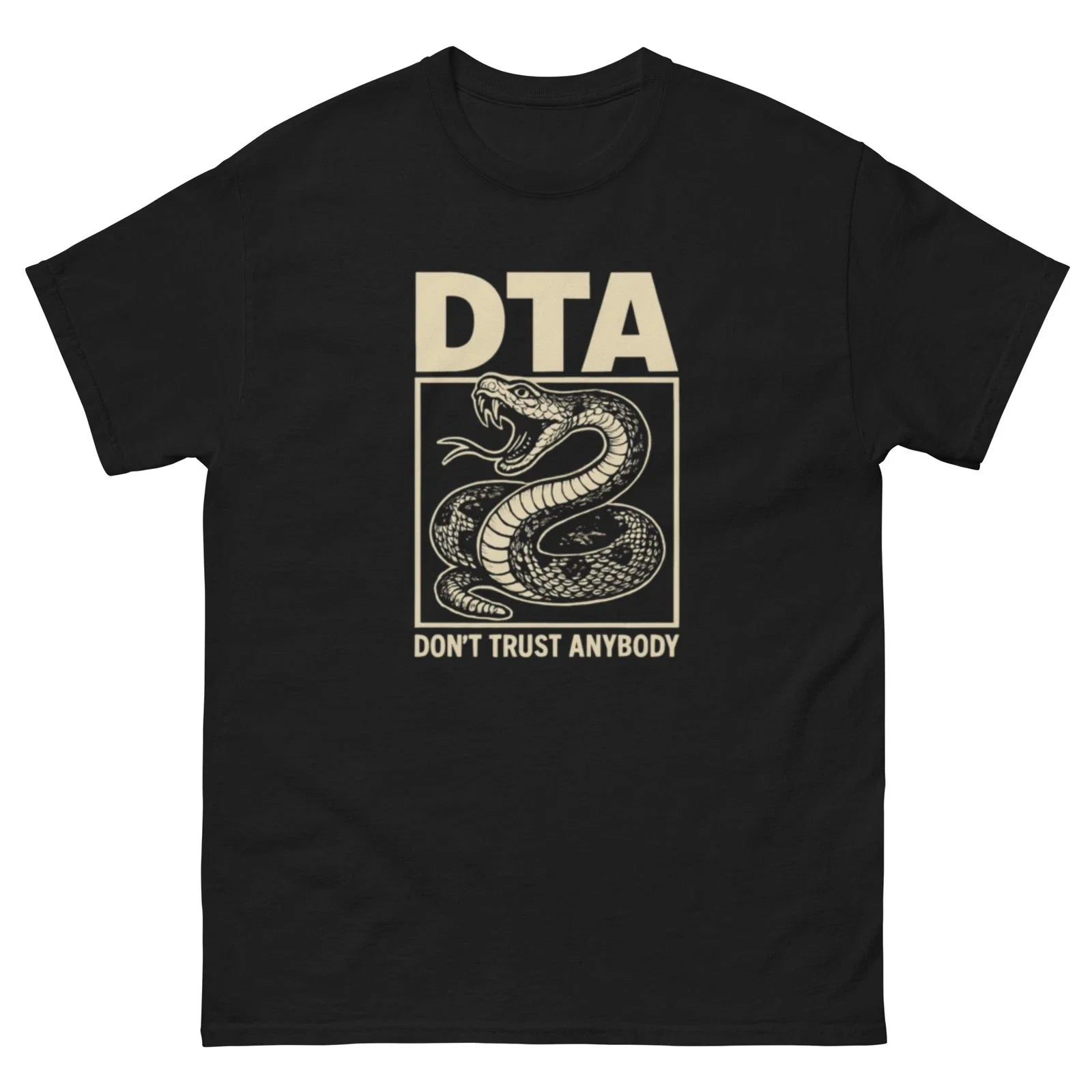 DTA Don't Trust Anybody Unisex Heavy Cotton Tee shirt, Texas Rattlesnake Tee