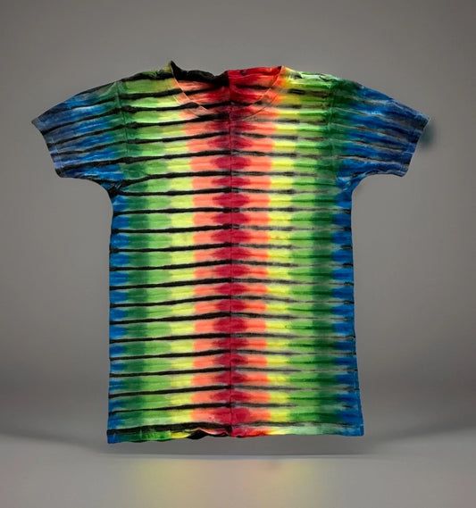 *New* 2XL - Sm Handmade Tie Dye, Rainbow Lava Bands (No pink) Crew or V-Neck
