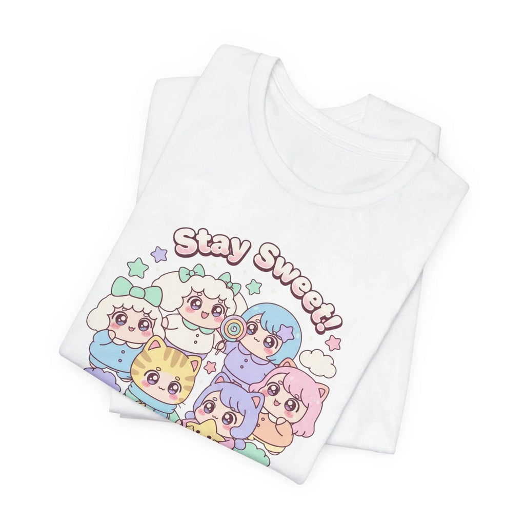 Stay Sweet kawaii tshirt, anime characters Tee, cute pastel shirt, candy kawaii