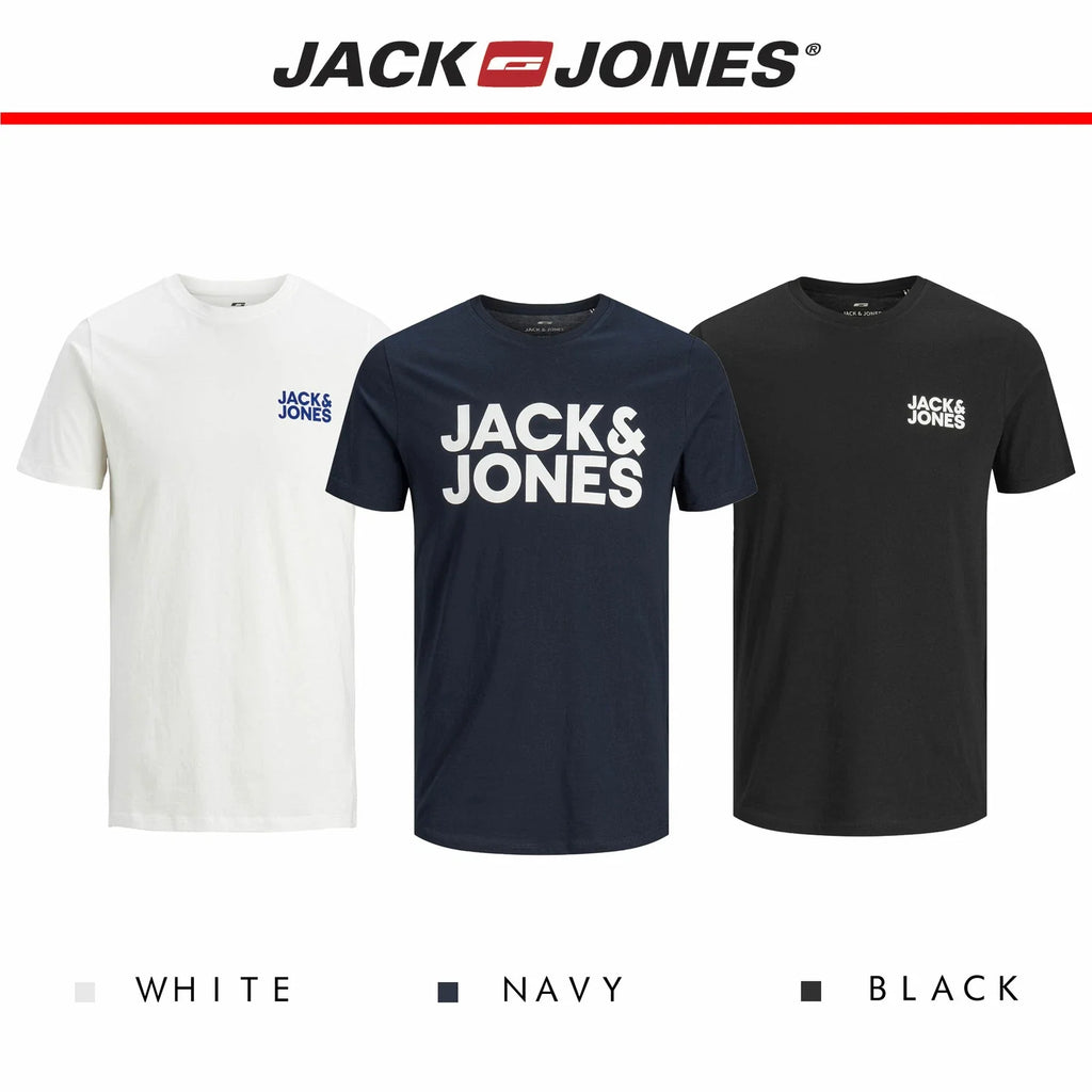 Jack And Jones Core Men T Shirt Corp O-Neck Soft Comfortable Cotton with Stretch
