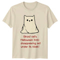Ghost Cats Halloween Trick T-Shirt Kawaii Cat Lovers Halloween Gift For Him Her