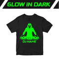 Personalised DJ Name T-shirt Glow in The Dark Halloween Party Friends Gifts
