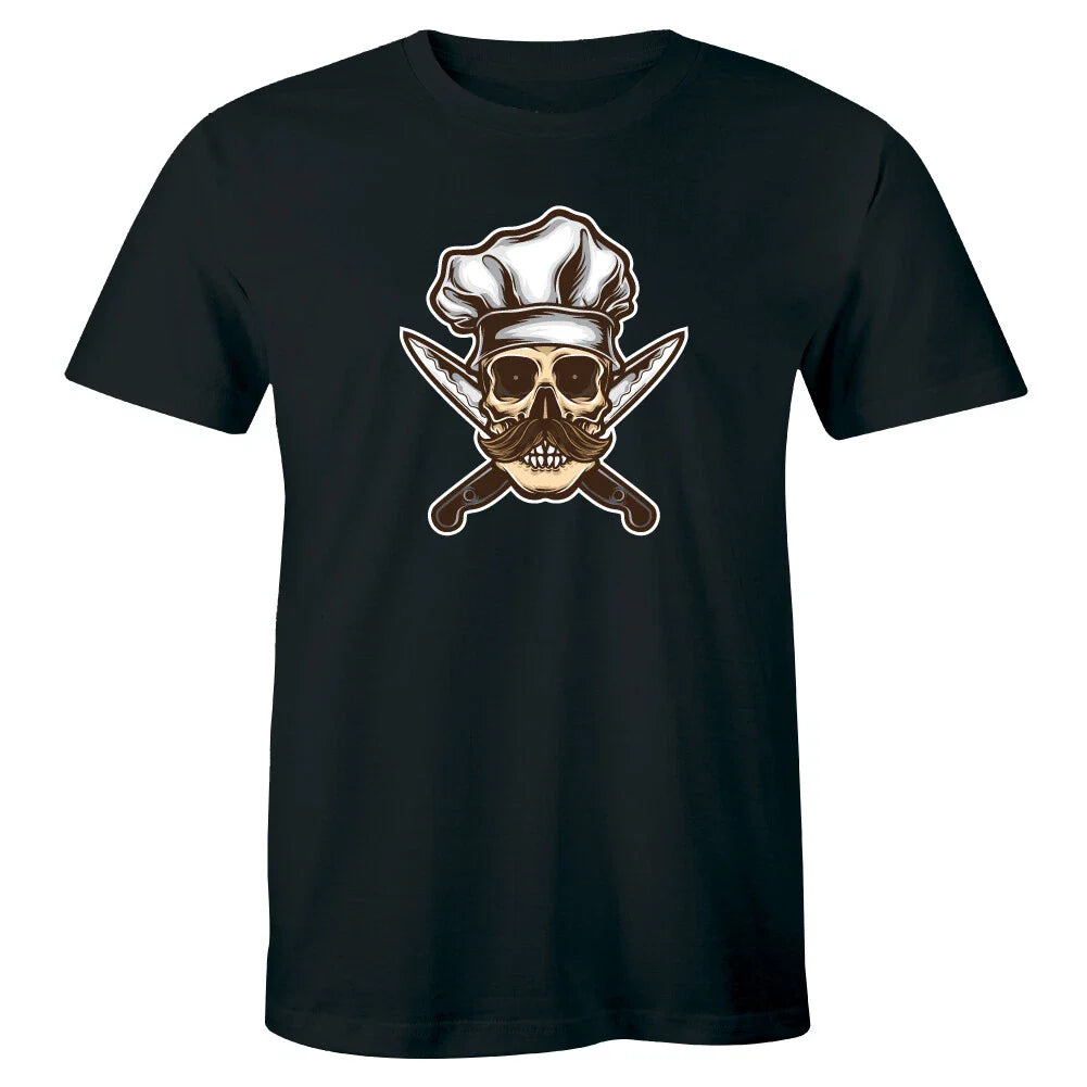 Chef Skull Funny Humor Graphic Men's T-shirt