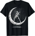 Skeleton Playing Guitar Rock And Roll Band Halloween Men Kid T-Shirt
