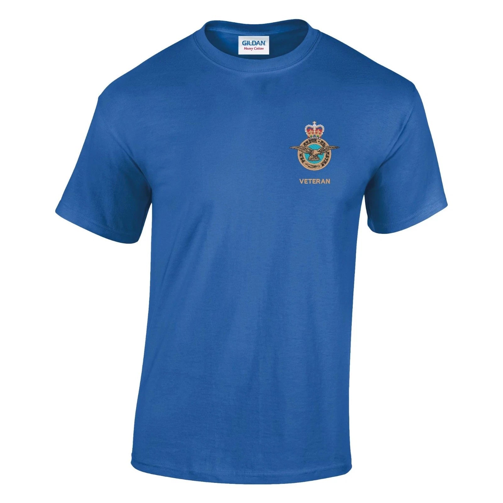 OFFICIAL Royal Air Force Armed Forces Veteran Embroidered 100% Cotton T-Shirt