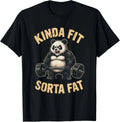 Kinda Fit Sorta Fat Funny Gym Panda Weightlifting Workout Gift Unisex T-Shirt