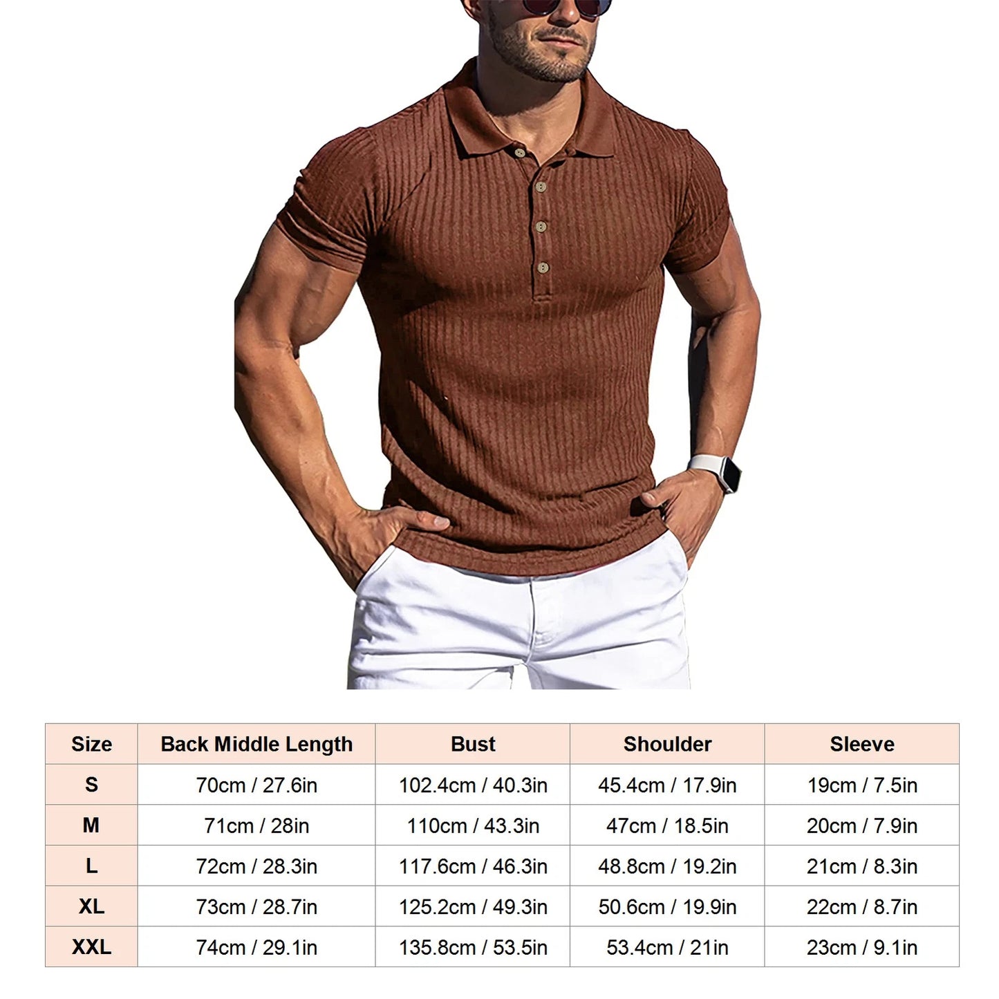 Men Short Sleeve Muscle Shirt Slim Fit For Casual Wear Recommended GEV