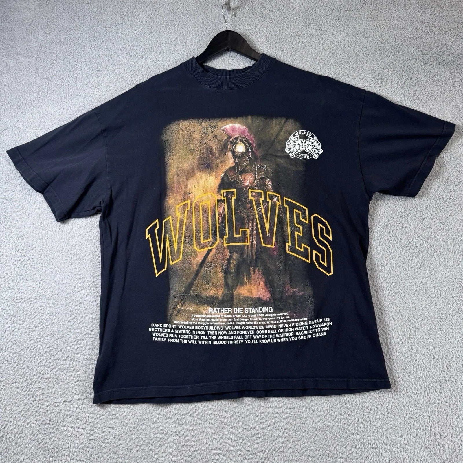 Darc Sport Wolves Club Shirt XL Rather Die Standing Premium Vintage 407/1000