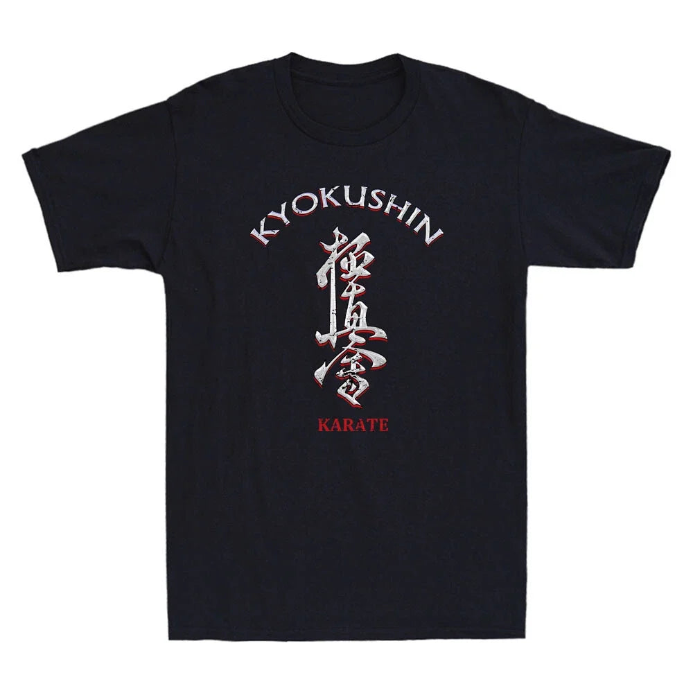 Kyokushin Karate Symbol Kyokushinkai Dojo Training Vintage Men's Black T-Shirt