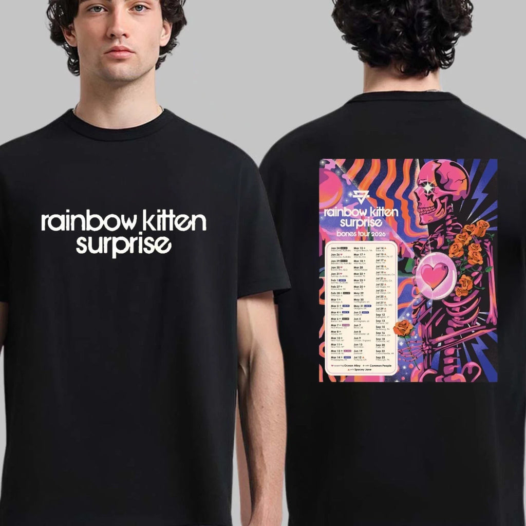 Rainbow Kitten Surprise Bones Tour 2026 Unisex T-shirt
