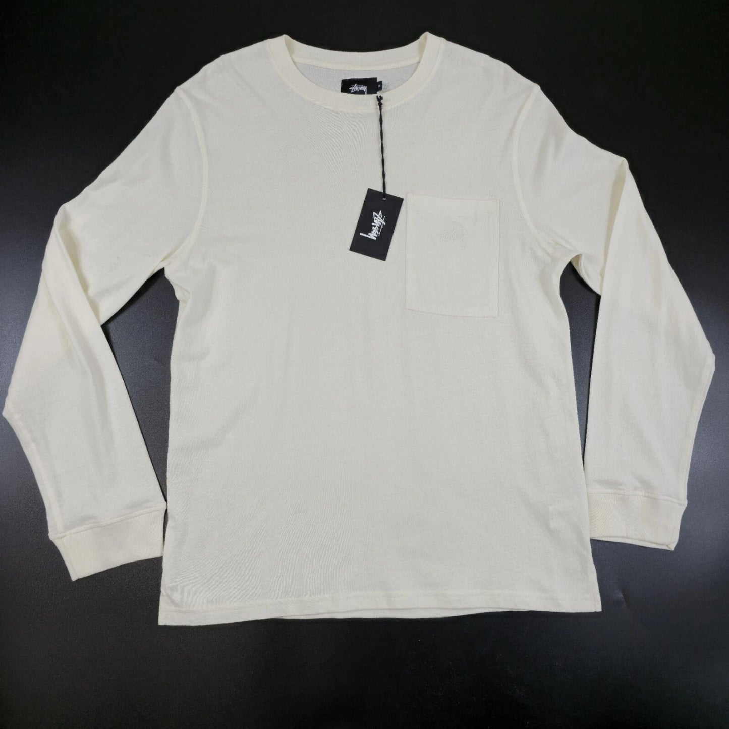 Stüssy Overdyed Boxy Long Sleeve Tee Natural