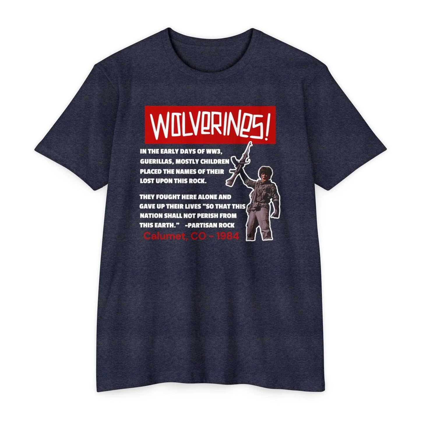 Wolverines Red Dawn Partisan Rock T Shirt, Vintage Nostalgiat, 80s 90s Nostalgia