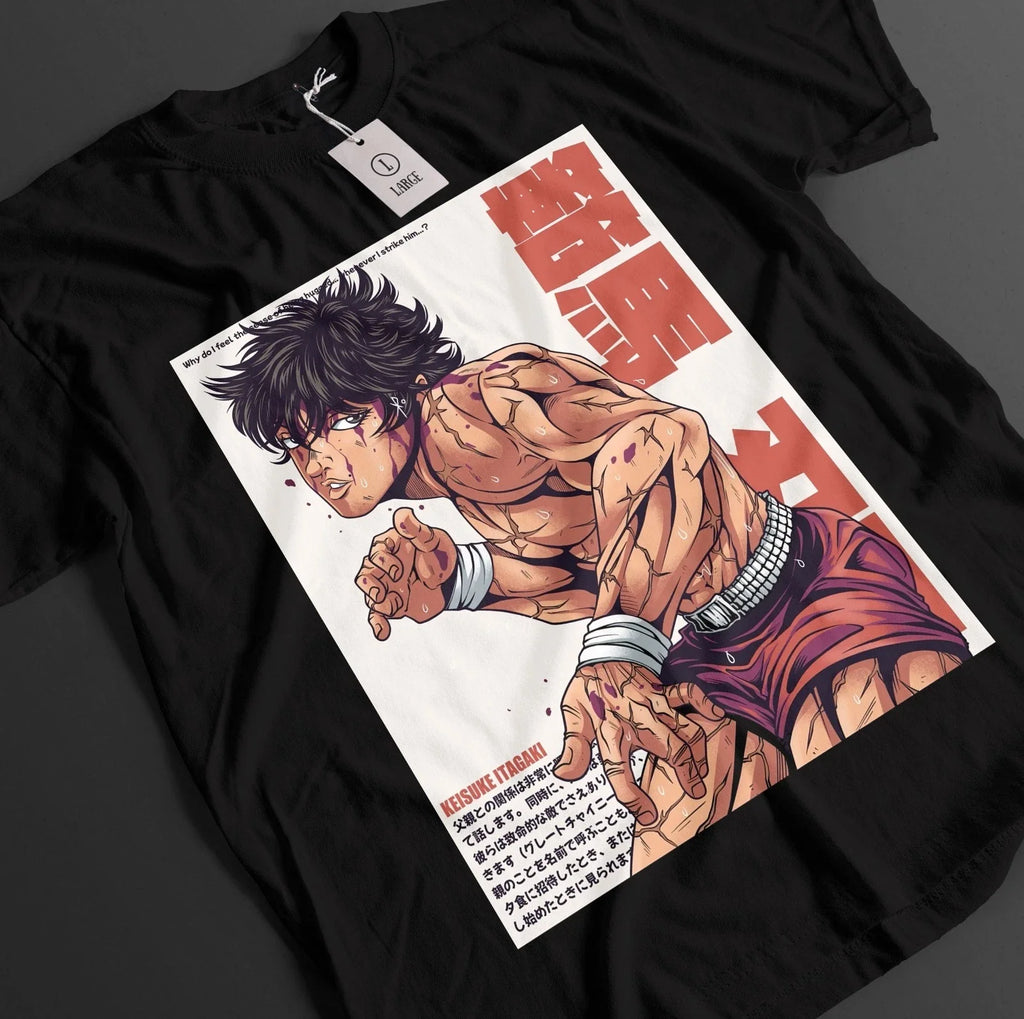 Baki The Grappler Shirt Baki Hanma Tshirt Yujiro Top Fighting T-Shirt Unisex Tee
