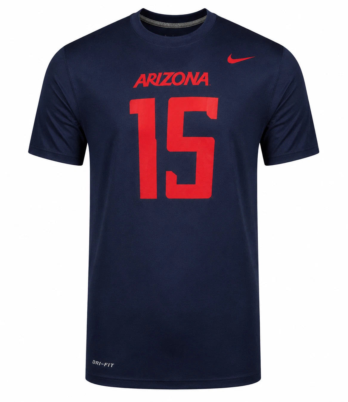 Nike Men's Dri-Fit Arizona #15 Round Neck Short Sleeve T-Shirt, Navy, XL