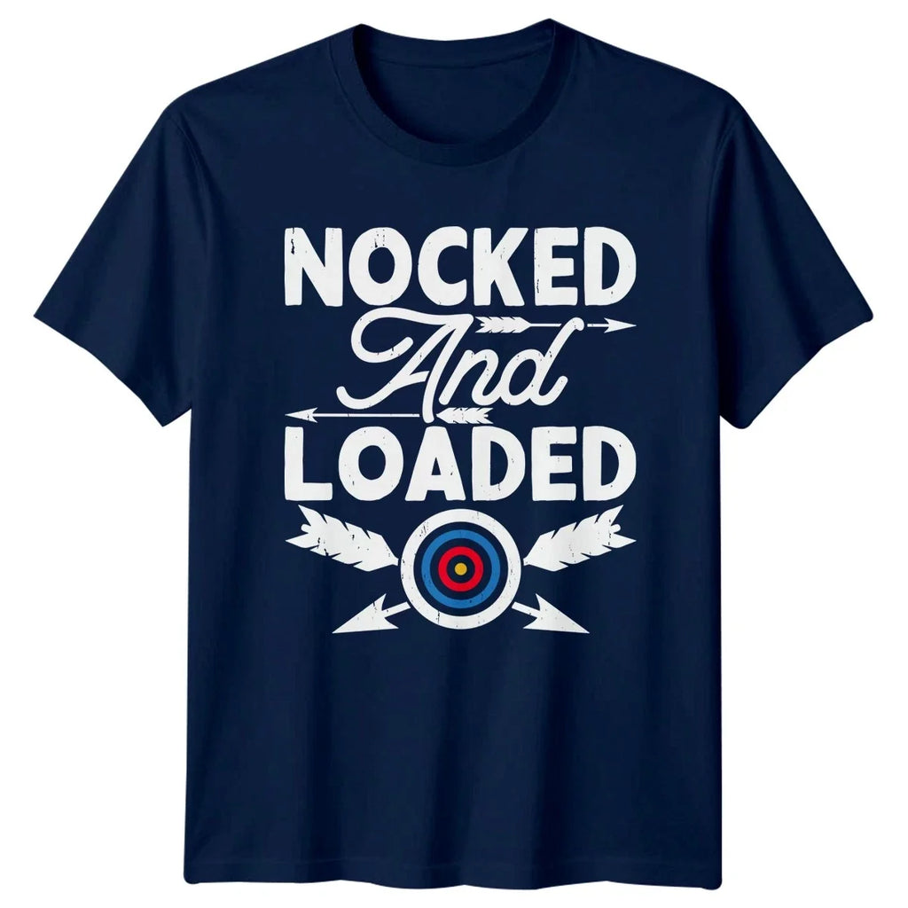 Nocked And Loaded T-Shirt Target Archery Archery Gift For Him And Her