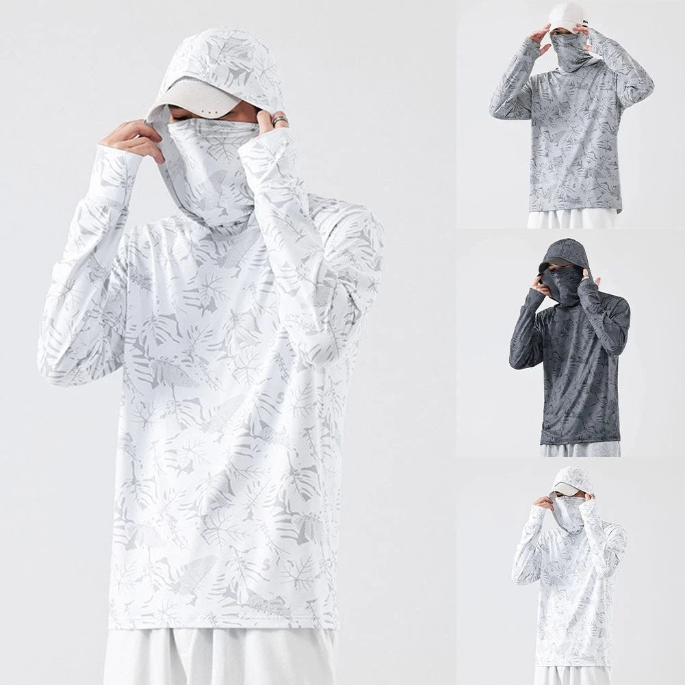 Men Fishing Shirt Long Sleeve Fishing Top For Casual Daily Wear Anti-uv Garment