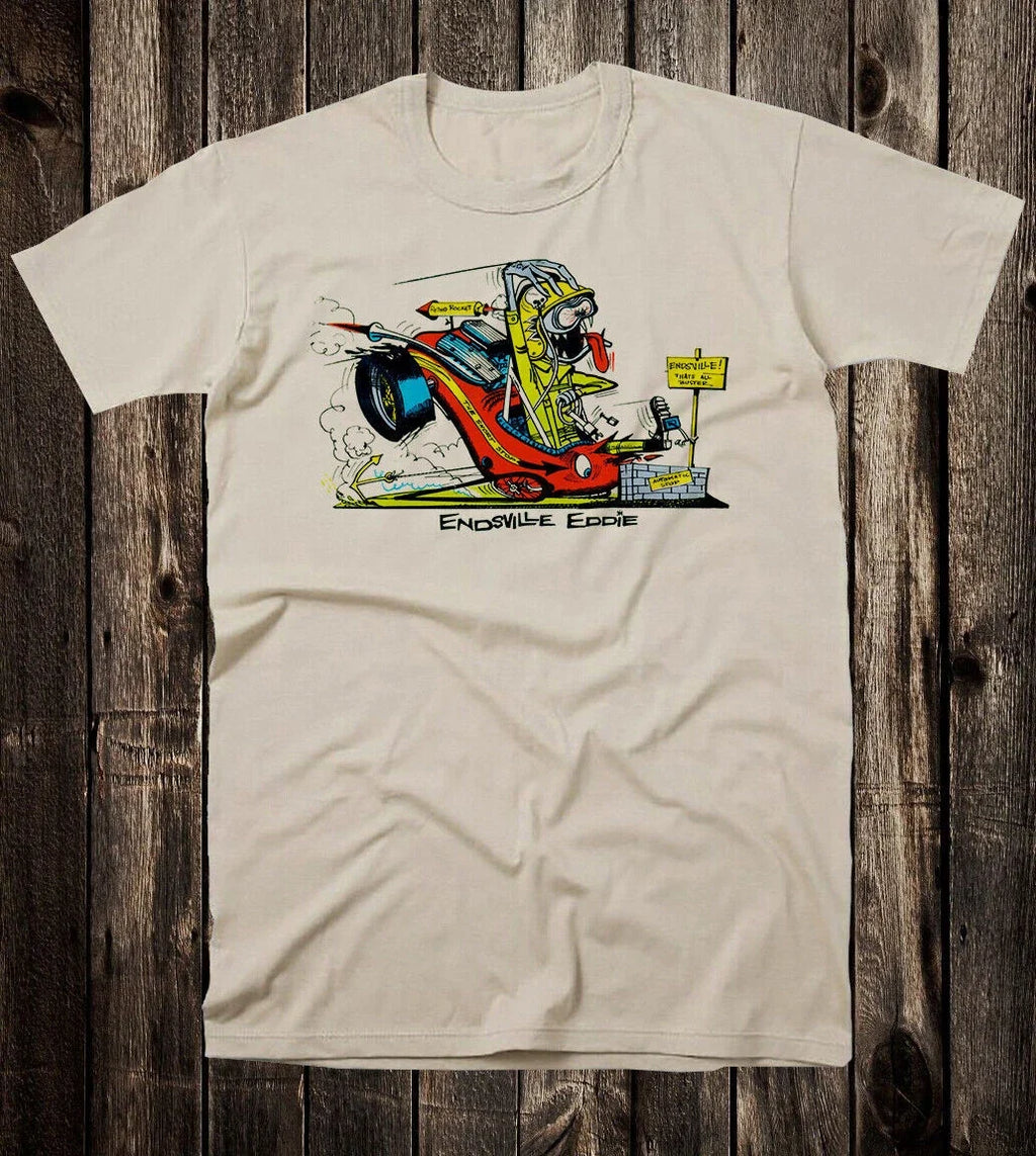 Retro Tee T Shirt Hot Rod Drag Race Racing Weird Oh Endsville Eddie