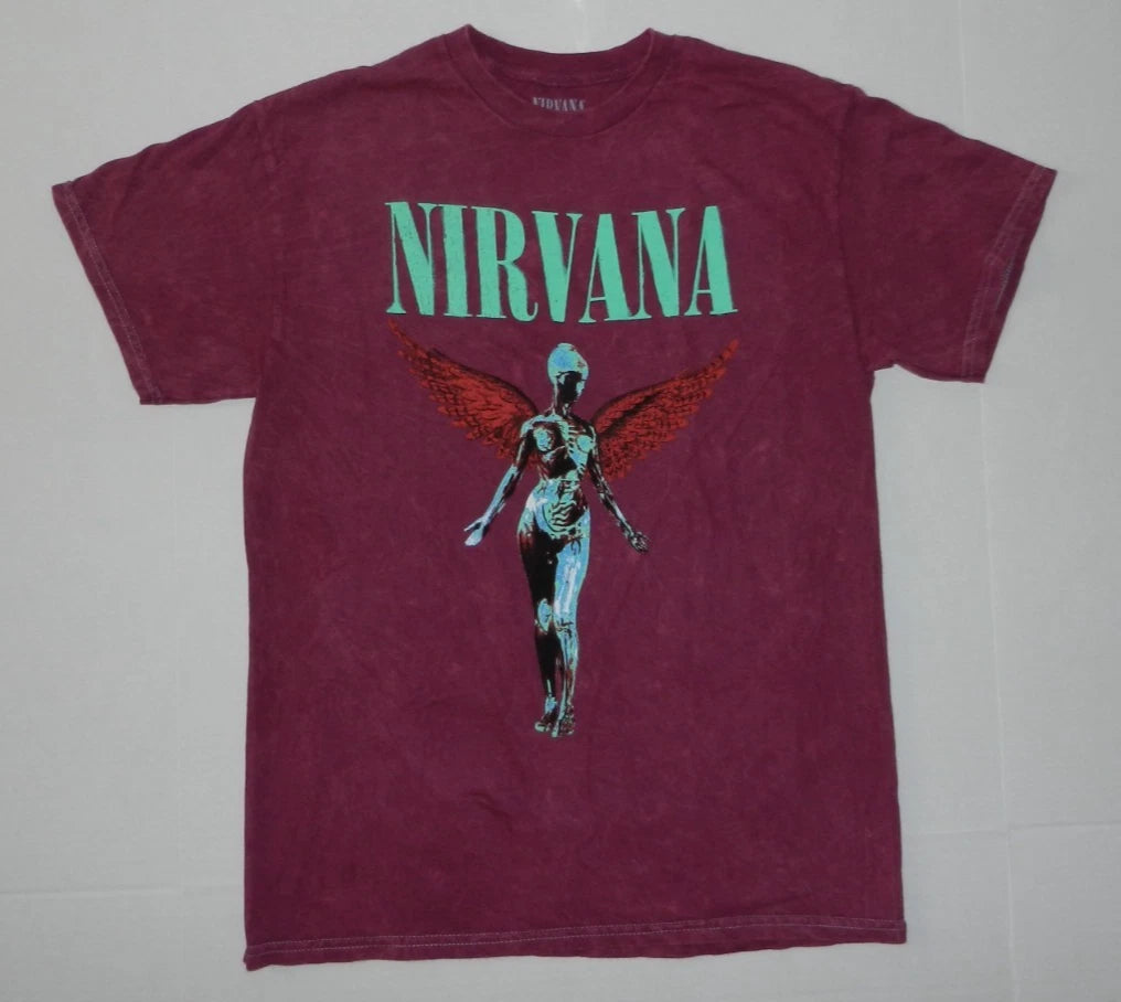 Nirvana  Grunge In Utero Pink Tee Shirt New