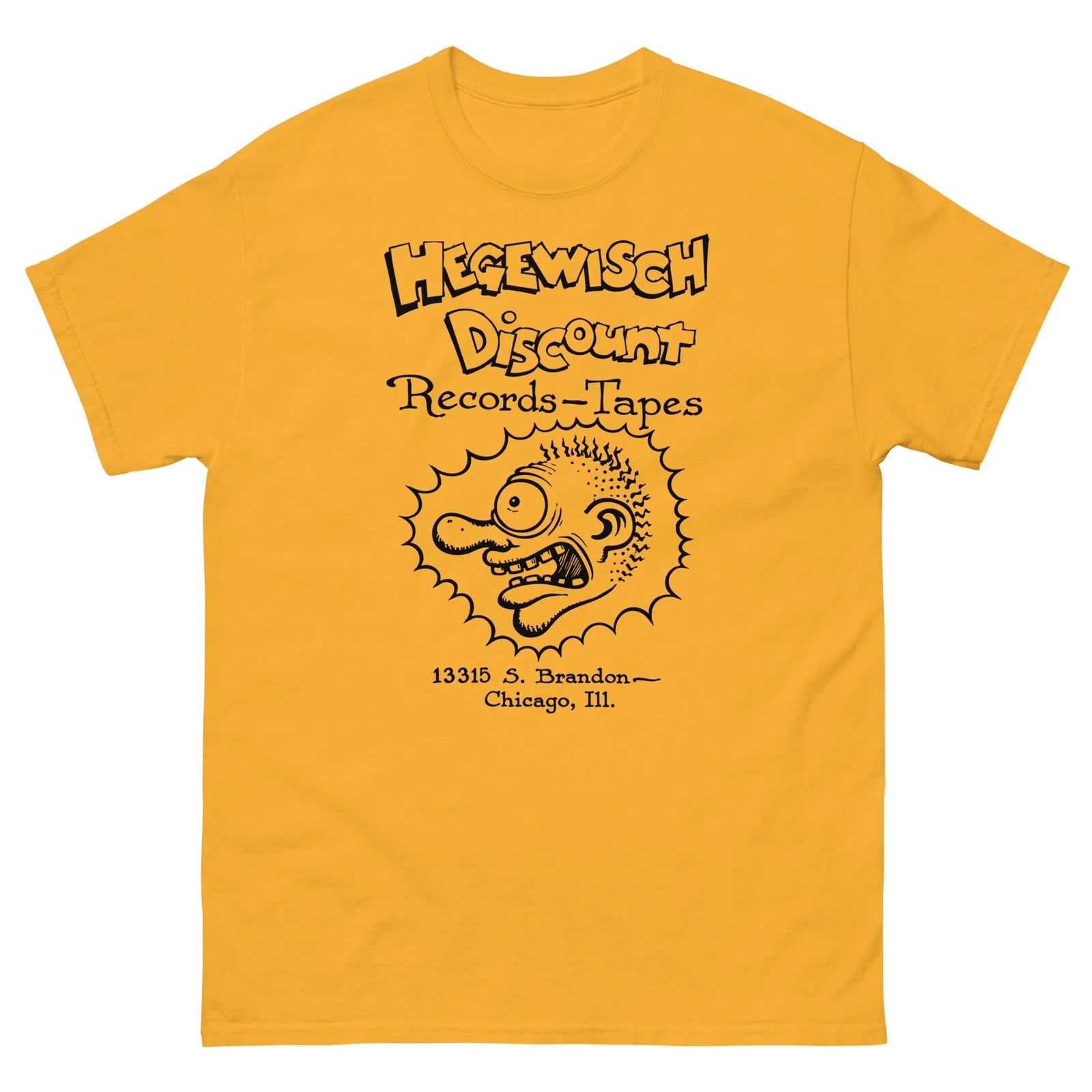 Hegewisch Discount Records Tapes Chicago Punk Rock Tee T Shirt Vintage Style