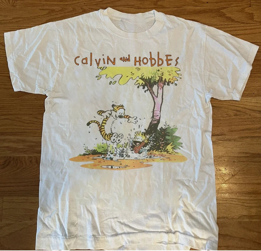 Calvin And Hobbes Let's Summer Tee Unisex Shirt Full Size S-5XL