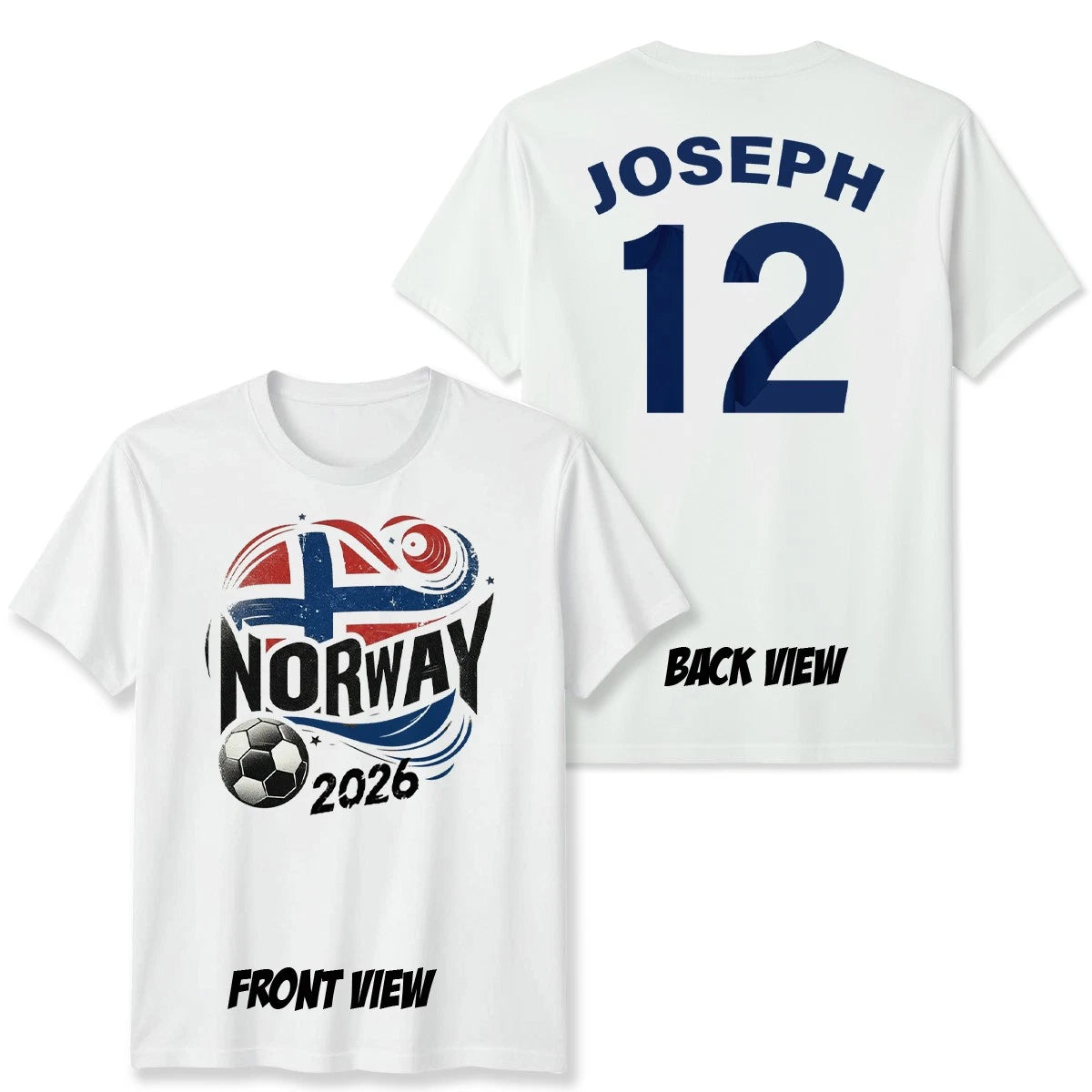 Norway Unisex Personalized Custom Name And Number T Shirt Football Game Top