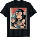 Ramen Japanese Funny Kawaii Monkey Graphic Mens Gifts Anime T-Shirt