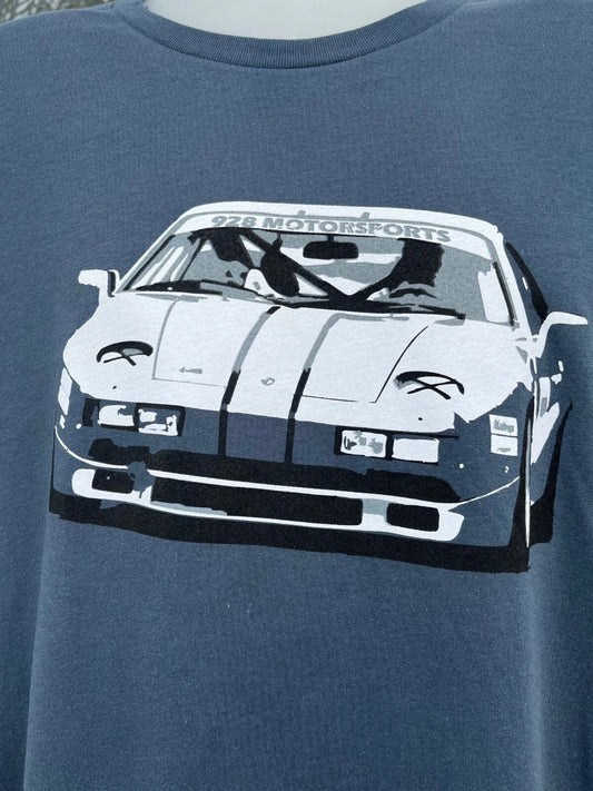 928 CUSTOM RACING SHIRT GTS VINTAGE BLUE 1978-1995 SCCA IMSA