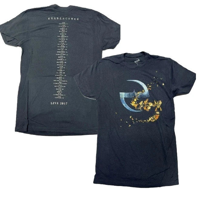 EVANESCENCE AMY LEE North America TOUR 2017 PRINT T-SHIRT NEW!! OFFICIAL MERCHAN