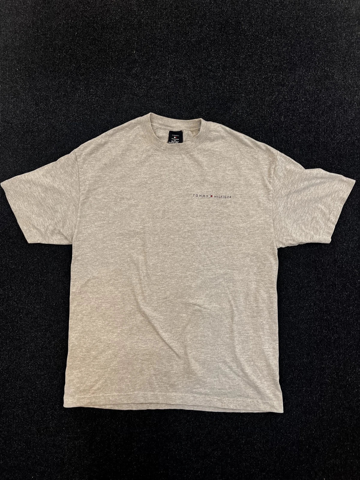 Tommy Hilfiger Shirt Mens XL Gray Small Logo Tee T-Shirt Classic Casual XLarge