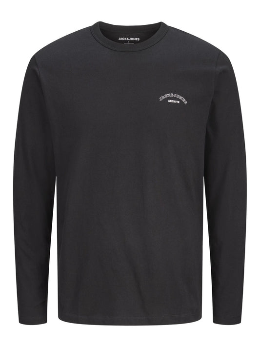 Jack & Jones Jjcollege Logo Long Sleeve Crew Neck Tee
