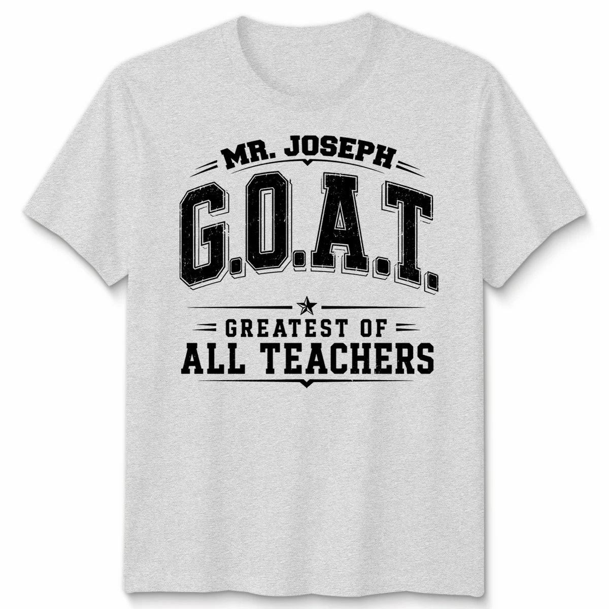 Personalised Teacher Name Unisex T Shirt Appreciation Gift Graphic Tee